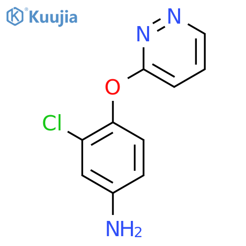 3-Chloro-4-(pyridazin-3-yloxy)aniline structure