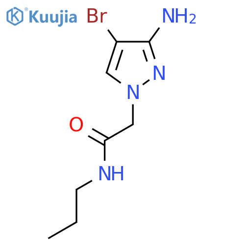 2-(3-amino-4-bromo-1H-pyrazol-1-yl)-N-propylacetamide structure