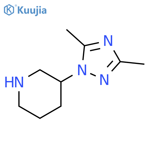 3-(dimethyl-1H-1,2,4-triazol-1-yl)piperidine structure