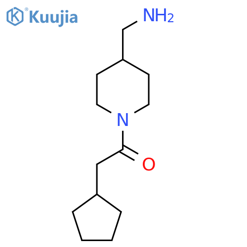 1-(4-(aminomethyl)piperidin-1-yl)-2-cyclopentylethan-1-one structure