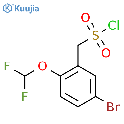 [5-Bromo-2-(difluoromethoxy)phenyl]methanesulfonyl chloride structure