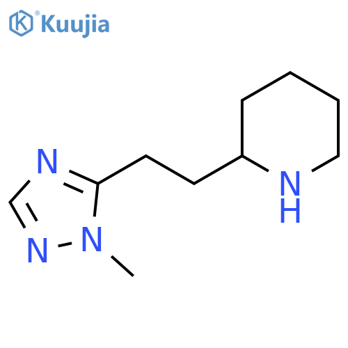 2-2-(1-methyl-1H-1,2,4-triazol-5-yl)ethylpiperidine structure