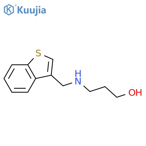 3-{(1-benzothiophen-3-yl)methylamino}propan-1-ol structure