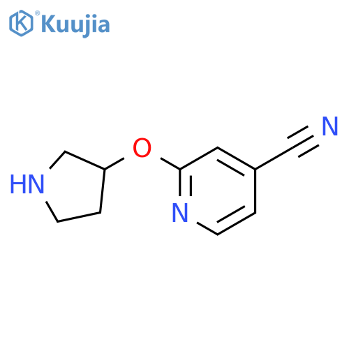 2-(pyrrolidin-3-yloxy)pyridine-4-carbonitrile structure