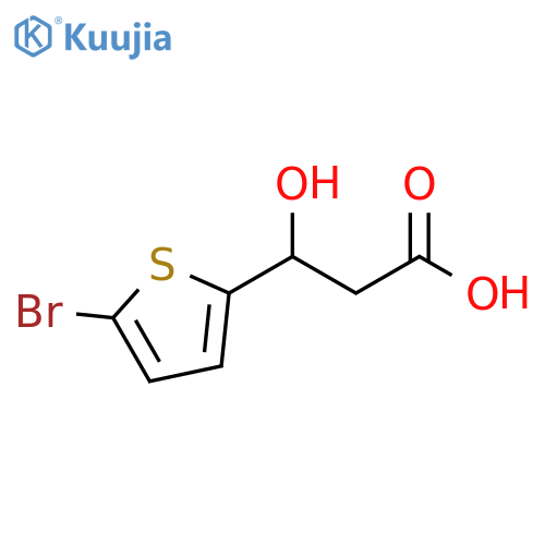 3-(5-bromothiophen-2-yl)-3-hydroxypropanoic acid structure