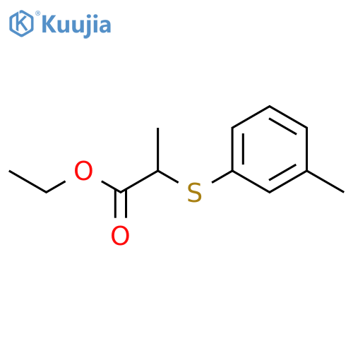 Ethyl 2-[(3-methylphenyl)sulfanyl]propanoate structure