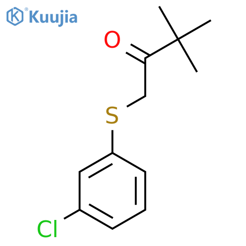 1-(3-Chlorophenyl)sulfanyl-3,3-dimethylbutan-2-one structure