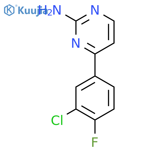 4-(3-Chloro-4-fluorophenyl)pyrimidin-2-amine structure
