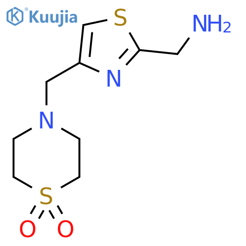 4-((2-(Aminomethyl)thiazol-4-yl)methyl)thiomorpholine 1,1-dioxide structure
