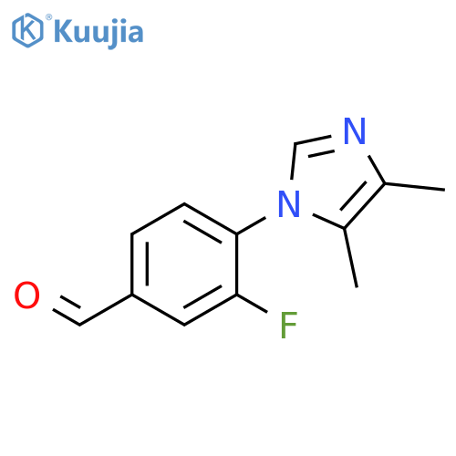 4-(4,5-dimethyl-1H-imidazol-1-yl)-3-fluorobenzaldehyde structure