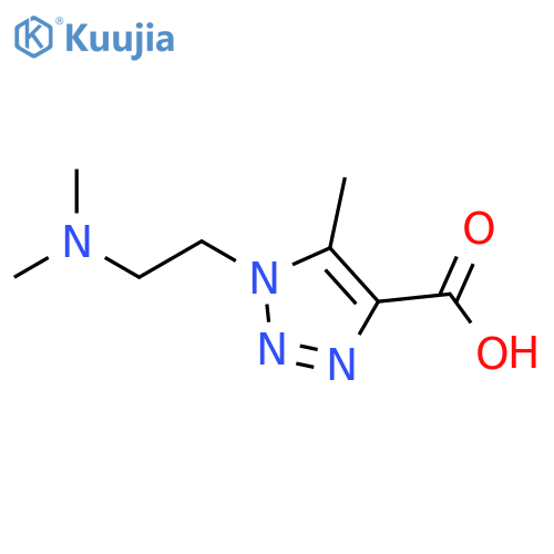 1-2-(dimethylamino)ethyl-5-methyl-1H-1,2,3-triazole-4-carboxylic acid structure