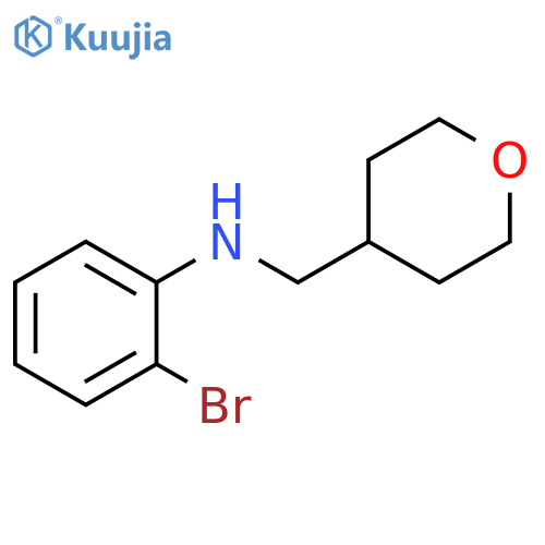 2-bromo-N-[(oxan-4-yl)methyl]aniline structure