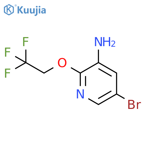 5-bromo-2-(2,2,2-trifluoroethoxy)pyridin-3-amine structure