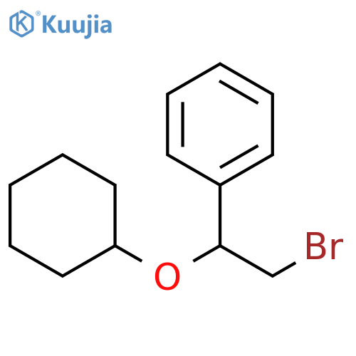2-bromo-1-(cyclohexyloxy)ethylbenzene structure