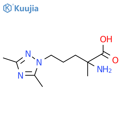 2-amino-5-(dimethyl-1H-1,2,4-triazol-1-yl)-2-methylpentanoic acid structure