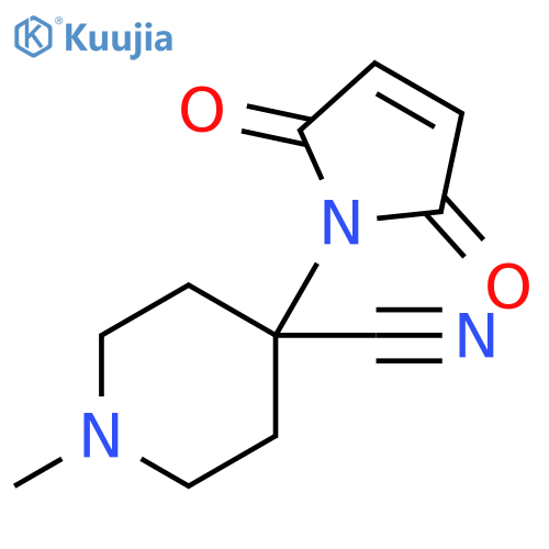 4-(2,5-dioxo-2,5-dihydro-1H-pyrrol-1-yl)-1-methylpiperidine-4-carbonitrile structure