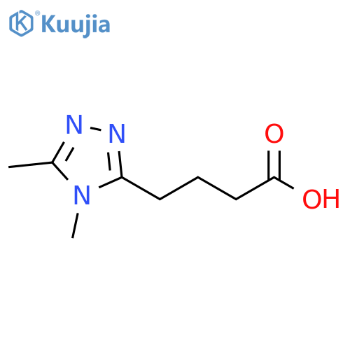 4-(dimethyl-4H-1,2,4-triazol-3-yl)butanoic acid structure