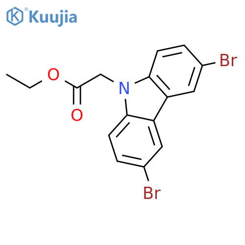 Ethyl 2-(3,6-dibromo-9H-carbazol-9-yl)acetate structure