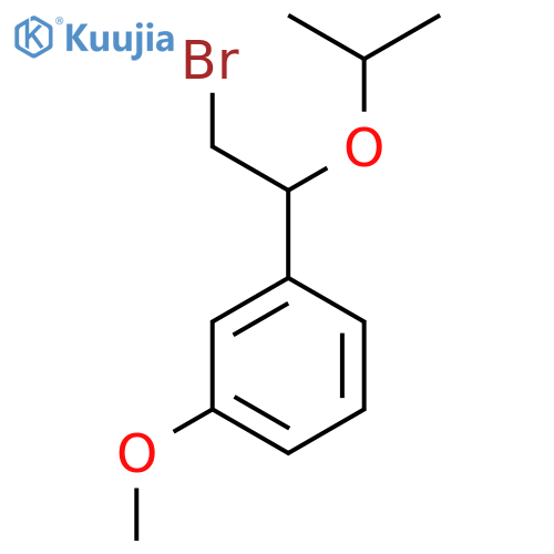 1-2-bromo-1-(propan-2-yloxy)ethyl-3-methoxybenzene structure