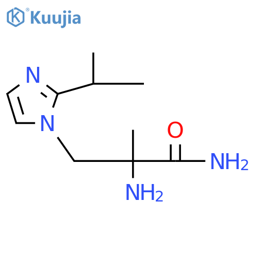 2-amino-2-methyl-3-2-(propan-2-yl)-1H-imidazol-1-ylpropanamide structure