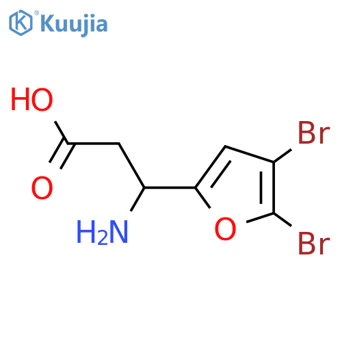 3-Amino-3-(4,5-dibromofuran-2-yl)propanoic acid structure