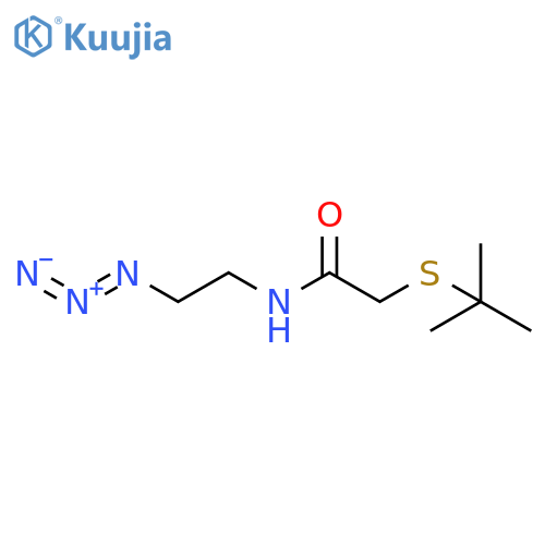 N-(2-azidoethyl)-2-(tert-butylsulfanyl)acetamide structure