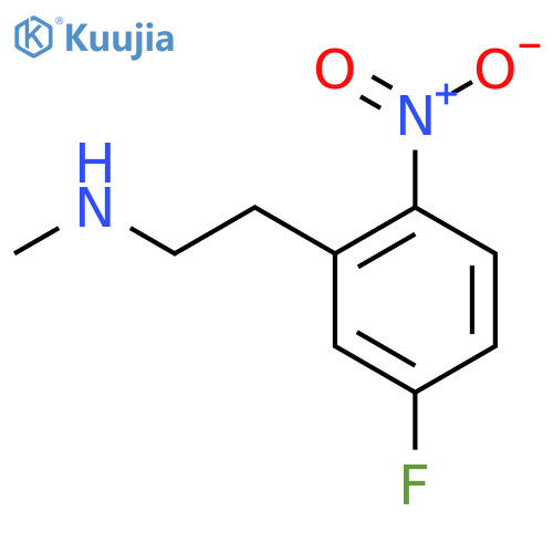 2-(5-fluoro-2-nitrophenyl)ethyl(methyl)amine structure