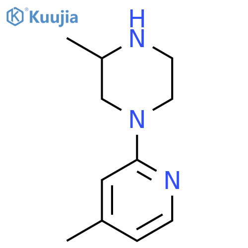 Piperazine, 3-methyl-1-(4-methyl-2-pyridinyl)- structure