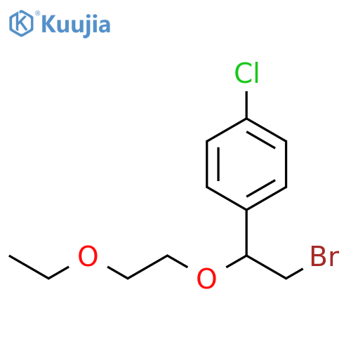 1-2-bromo-1-(2-ethoxyethoxy)ethyl-4-chlorobenzene structure