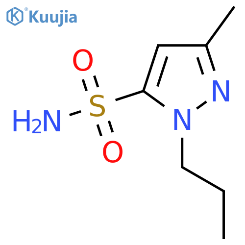 3-methyl-1-propyl-1H-pyrazole-5-sulfonamide structure