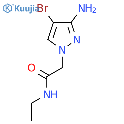 2-(3-amino-4-bromo-1H-pyrazol-1-yl)-N-ethylacetamide structure