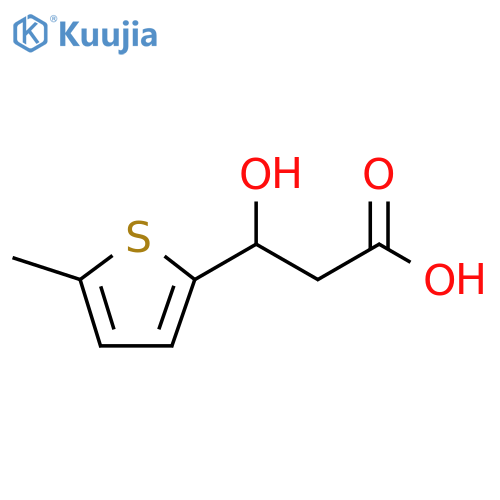 3-hydroxy-3-(5-methylthiophen-2-yl)propanoic acid structure