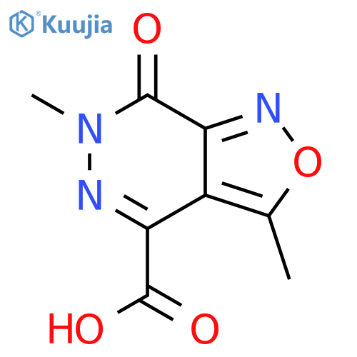 3,6-dimethyl-7-oxo-6H,7H-[1,2]oxazolo[3,4-d]pyridazine-4-carboxylic acid structure