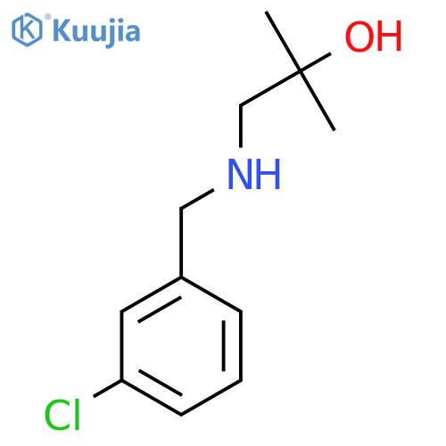 1-{(3-chlorophenyl)methylamino}-2-methylpropan-2-ol structure