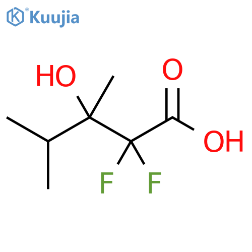 2,2-difluoro-3-hydroxy-3,4-dimethylpentanoic acid structure