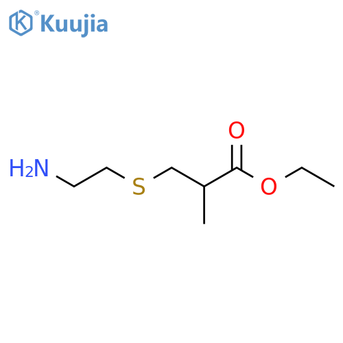 ethyl 3-(2-aminoethyl)sulfanyl-2-methylpropanoate structure