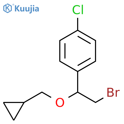 1-2-bromo-1-(cyclopropylmethoxy)ethyl-4-chlorobenzene structure