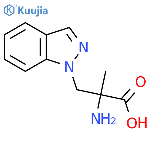 2-amino-3-(1H-indazol-1-yl)-2-methylpropanoic acid structure