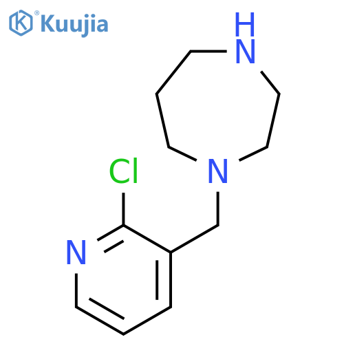 1-(2-chloropyridin-3-yl)methyl-1,4-diazepane structure