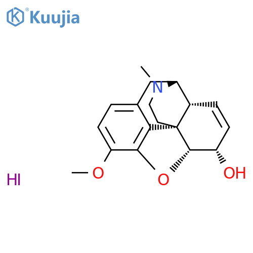 Morphinan-6-ol,7,8-didehydro-4,5-epoxy-3-methoxy-17-methyl-, hydriodide, (5a,6a)- (9CI) structure