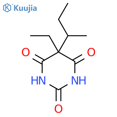 2,4,6(1H,3H,5H)-Pyrimidinetrione,5-ethyl-5-(1-methylpropyl)- structure
