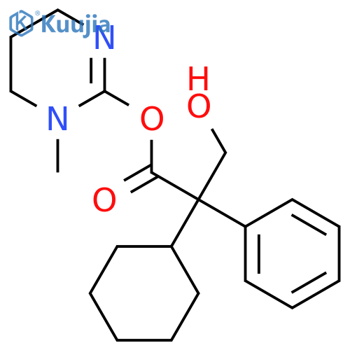 Benzeneacetic acid, a-cyclohexyl-a-hydroxy-,(1,4,5,6-tetrahydro-1-methyl-2-pyrimidinyl)methyl ester, hydrochloride (1:1) structure