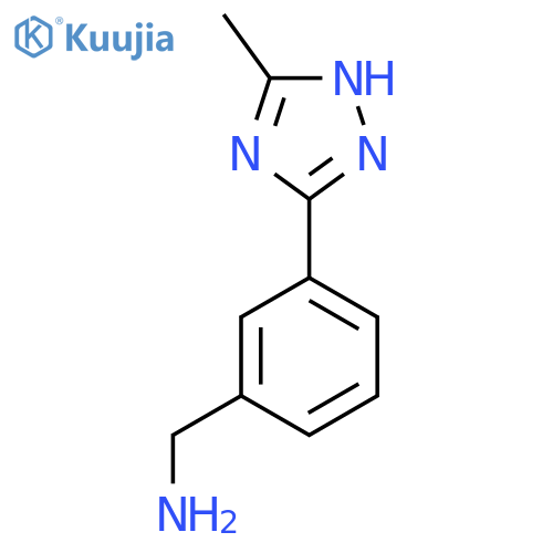 3-(5-methyl-4H-1,2,4-triazol-3-yl)phenylmethanamine structure