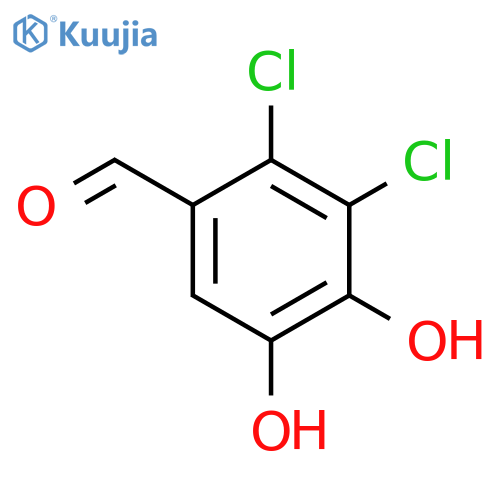 Benzaldehyde, 2,3-dichloro-4,5-dihydroxy- (9CI) structure