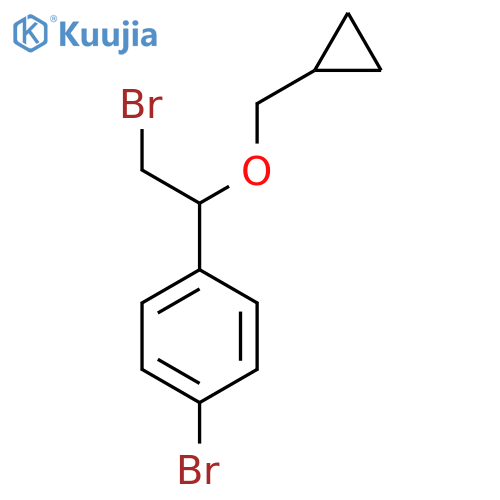 1-bromo-4-2-bromo-1-(cyclopropylmethoxy)ethylbenzene structure