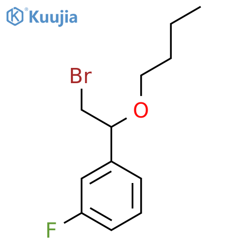 1-(2-bromo-1-butoxyethyl)-3-fluorobenzene structure