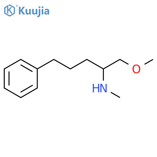 (1-methoxy-5-phenylpentan-2-yl)(methyl)amine structure