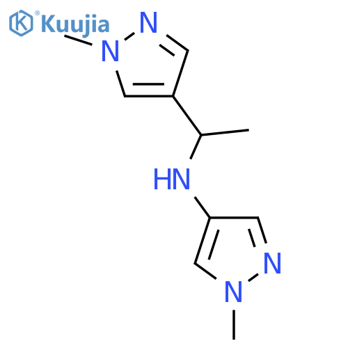 1-methyl-N-1-(1-methyl-1H-pyrazol-4-yl)ethyl-1H-pyrazol-4-amine structure