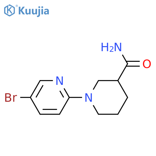 1-(5-bromopyridin-2-yl)piperidine-3-carboxamide structure