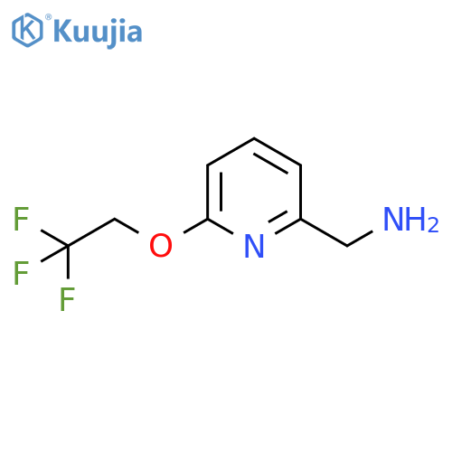 6-(2,2,2-trifluoroethoxy)pyridin-2-ylmethanamine structure